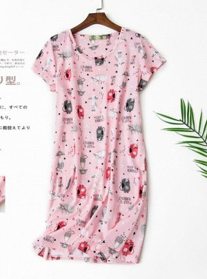 Ночная сорочка "Розовые коты"