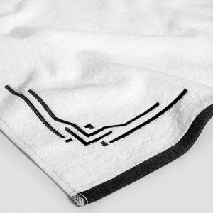 Полотенце Джаспер цвет: белый, черный (40х60 см)