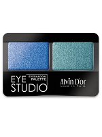 ALVIN D&#039;OR AES-14 Тени для век двойные EYE STUDIO 5г (тон 15 - синий+бирюза)