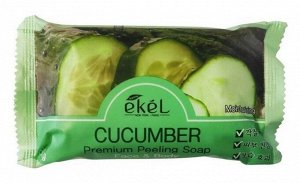 [EKEL]Мыло-скраб для лица,тела ОГУРЕЦ Premium Peeling Soap Cucumber,150 г