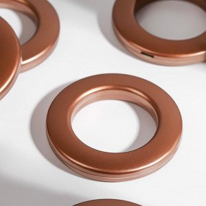 Люверсы для штор, d=3.1/5.5 см, 10 шт., коричневые