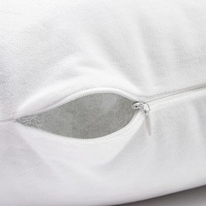 Подушка декоративная Этель «Кошка», цвет белый, 48x38см, велюр, 100% полиэстер