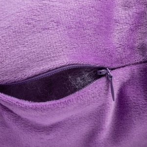 Подушка декоративная Этель «Кошка», цвет фиолетовый, 48х38см, велюр, 100% полиэстер