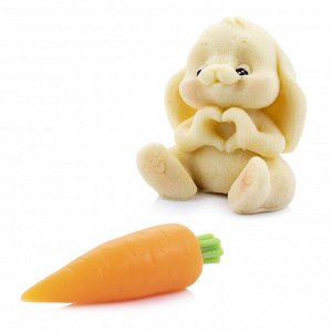 Набор новогоднего мыла 2 шт. Зайка любовь + Морковка (мыло) в подарочной коробочке
