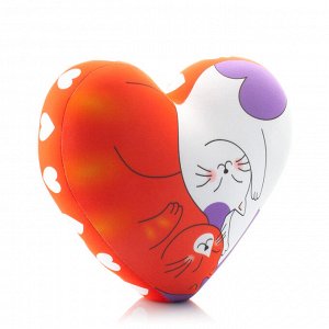 Игрушка антистресс 3Д Сердце Котики