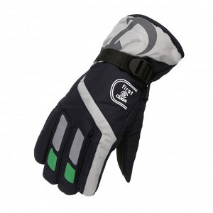 Лыжные перчатки мужские в спортивном стиле, цвет черный/серый