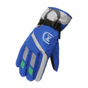 Лыжные перчатки мужские в спортивном стиле, цвет синий