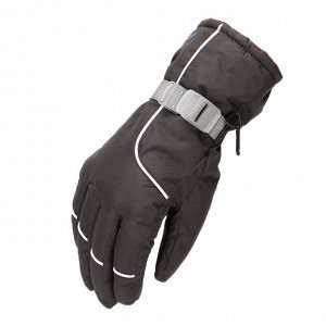 Лыжные перчатки мужские в спортивном стиле, цвет серый