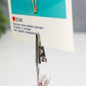 Сувенир полистоун держатель для визиток "Кролик на монетке" МИКС 4,5х3,3х3,2 см