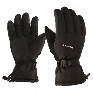 Лыжные перчатки мужские без принта в спортивном стиле, цвет черный/красный