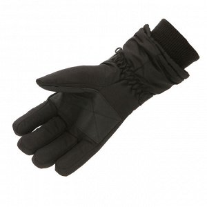 Лыжные перчатки мужские с резинкой на манжетах, цвет черный/красный