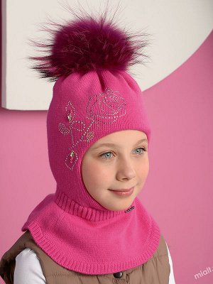 Шлем для девочки зимний