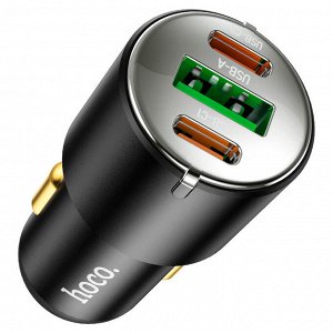 Автомобильное зарядное устройство hoco NZ6, 2хType-С + USB 45w/QC3.0