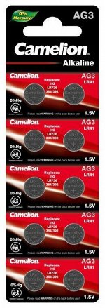 Элемент питания CAMELION 392-BC1/LR41/SR41W/LR736/AG3/