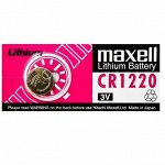 Элемент питания CR1220-BC5 LITHIUM таблетка (автобрелки) 3V MAXELL