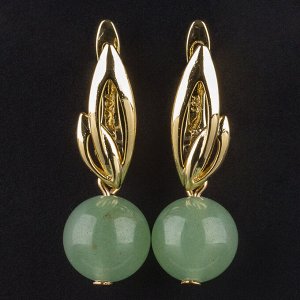 Серьги из Авантюрина зеленого