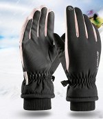 Перчатки утепленные женские в спортивном стиле, цвет черный