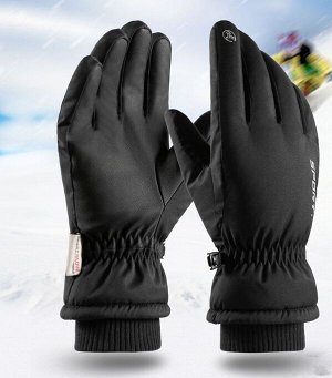 Перчатки утепленные мужские в спортивном стиле, цвет черный