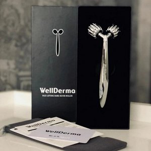 WELLDERMA FACE LIFTING ROLLER DARK SILVER Роликовый массажер для лица