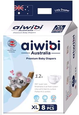 Подгузники детские AIWIBI Premium XL (12-17кг) 8шт Арт-AWB07-XL-8/711231