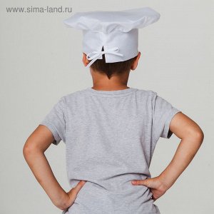 Карнавальный колпак ""Повар"", обхват головы 53-57 см, цвет белый