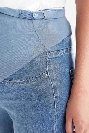 Брюки Skinny Fit с высокой талией и тонкими штанинами для беременных