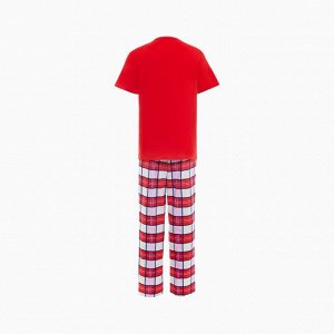 Пижама новогодняя мужская KAFTAN "Bear", цвет красный