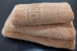 Махровое полотенце 40*70 см хлопок цвет Верблюжье-бежевый