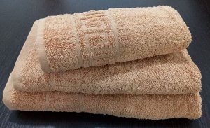 Махровое полотенце 40*70 см хлопок цвет Верблюжье-бежевый