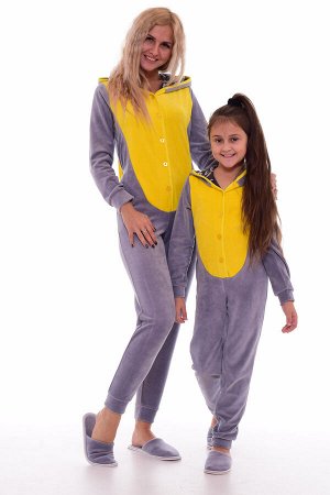 Пижама детская Кигуруми Заяц 7-227 (серый)