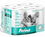 Туалетная бумага PERINA Perfect White 3 сл, 12 шт