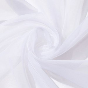 Тюль «Этель» 135?150 см, цвет белый, вуаль, 100% п/э