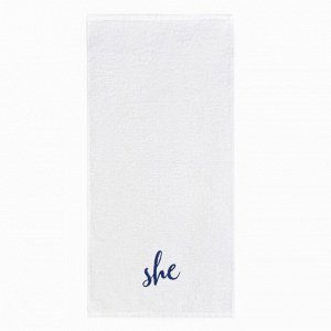 Набор полотенец "She & He" 30х60 см-2 шт, 100% хлопок, 340г/м2