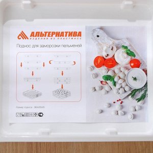 Поднос для заморозки Альтернатива, пластик, 36?31?3.5 см, белый