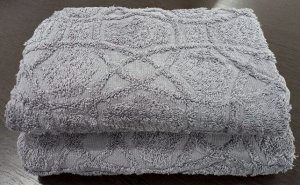 Полотенце махровое Жаккард 70*140 см цвет Стальной серый