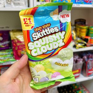Skittles Squishy Cloud Pouch Sour 94g - Скитлс мармелад облачные конфеты. Кислые