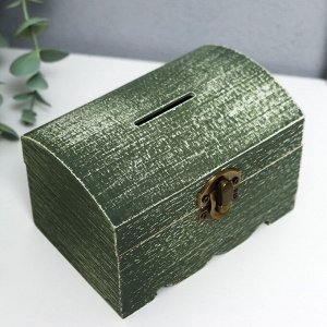 Шкатулка для украшений «Сундучок», дерево, т. зелёная, 8?8?12 см