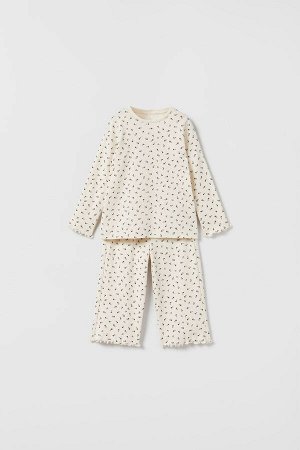 Baby/ пижама из ажурного трикотажа с цветочным принтом