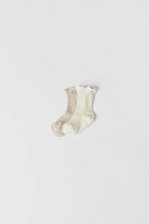 Baby/ набор из двух пар носков с волнистыми кромками