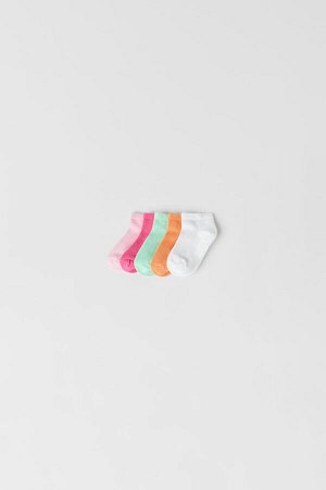 Baby/ набор из пяти пар однотонных носков разных цветов