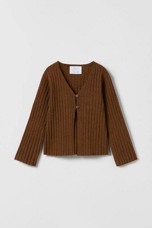 Ribbed knit кардиган