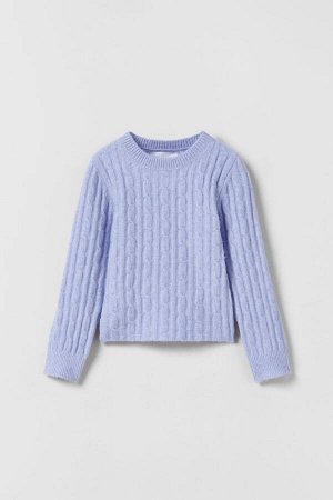 Soft touch cable-knit свитер