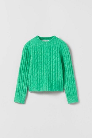 Soft touch cable-knit свитер