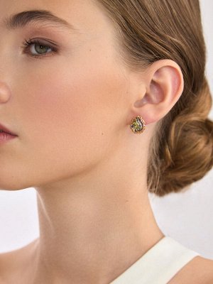 Яркие нарядные серьги «Луксор» из синего янтаря