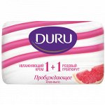 Туалетное мыло ДУРУ 80г Soft Sens Увлажняющий крем + розовый  Грейпфрут