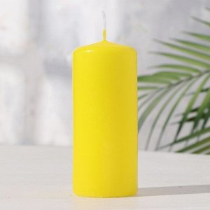 Свеча - цилиндр, 5х11,5 см, 25 ч, 175 г, желтая