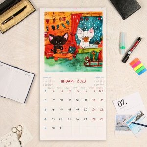 Календарь-планинг "Приключения Хвостиков" настенный, перекидной