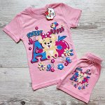 Костюм для девочки (футболка+шорты) УЗБЕКИСТАН (1-2-3-4)