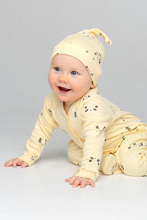 Шапка(Осень-Зима)+baby (забавные мордочки на св.желтом)