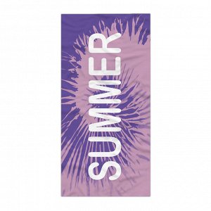 Банное полотенце, принт "Summer", цвет пурпурный